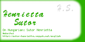 henrietta sutor business card